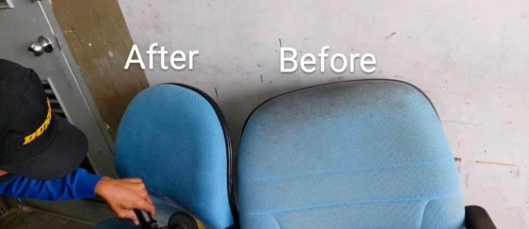 Hasil Cuci Kursi Kantor — Before & After